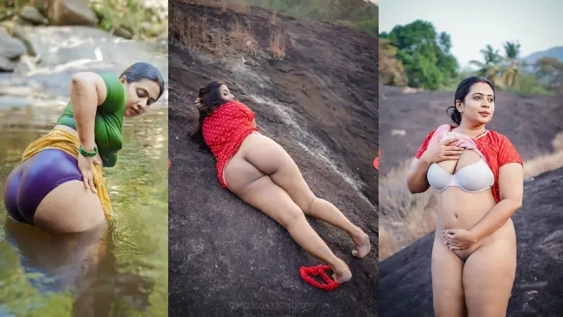 Nila Nambiar Outdoor Full Nude Saree Strip Bathing 2025 Hot Video